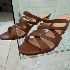 Cole Haan Brown Strappy Sandals